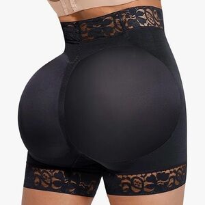 Shapellx High-Waist Black Shapewear Shorts Butt Lifting XL